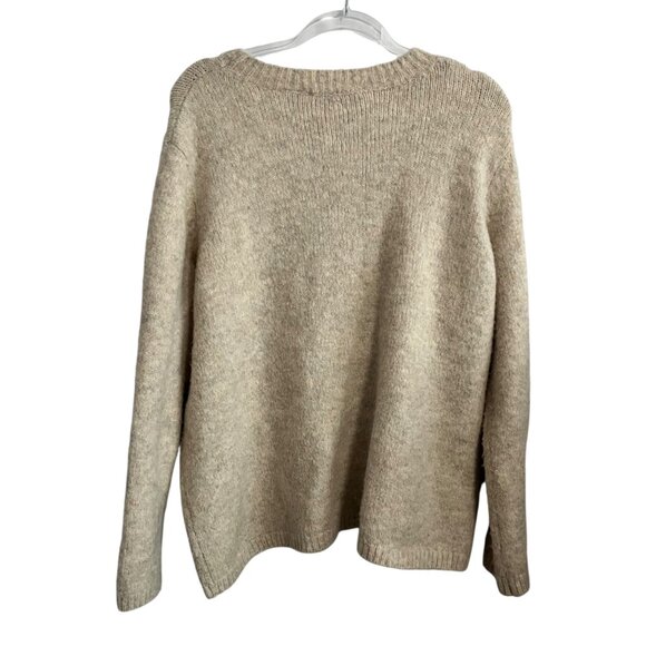 ZARA E.T. THE EXTRA TERRESTRIAL OVERSIZED KNIT SWEATER ALIEN ET LARGE XL BEIGE - Picture 3 of 8